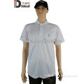 Men's white dry fit silicon printing polo shirt